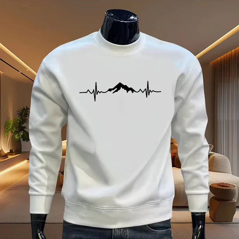 Autumn and winter new men's hoodie casual hoodie men's O-neck pullover street style solid color top fashionable men's hoodie - Buy online at  Vibe In Cart.