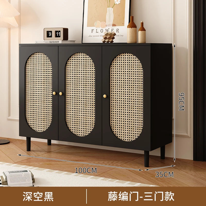 Modern Wooden Vertical Shoe Cabinet with Adjustable Shelves