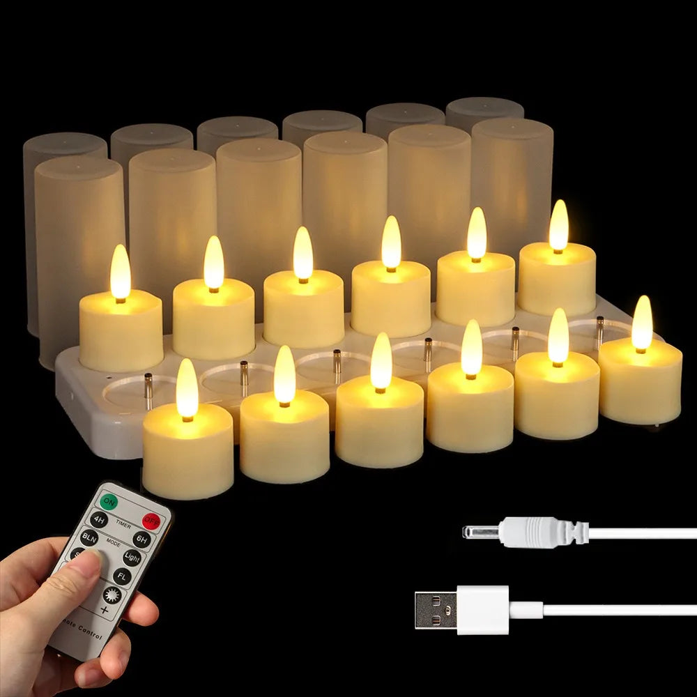 4-12Pcs LED Flameless Candle Light Battery Operated LED Creative Candles Tea Lights Halloween Christmas Party Decor Candle Light - Buy online at  Vibe In Cart.