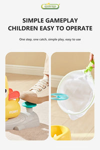 Air Discs Launcher Childern Toys Indoor Outdoor Games Soaring Machine Flying Disc Saucer Foot Launcher Kids Jump Spoorts Toy