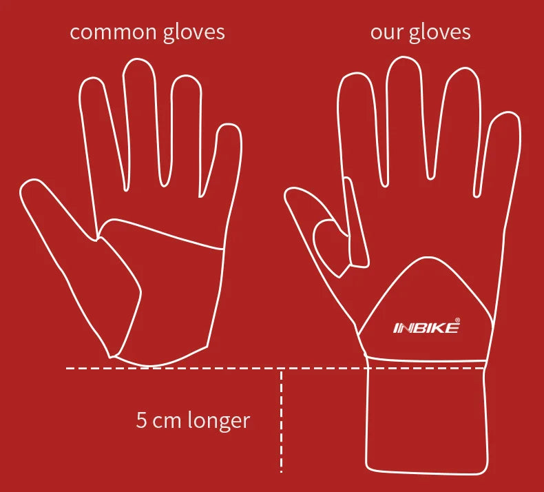 Winter Cycling Gloves For Men And Women Warm Fleece Waterproof Touchscreen