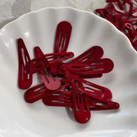 10 Pcs/Lot New Red Star Snap Clip for Girl Waterdrop Barrettes Black Hairpin Women Silver Hair Clip Accessories Kawaii BB Clip - Buy online at  Vibe In Cart.