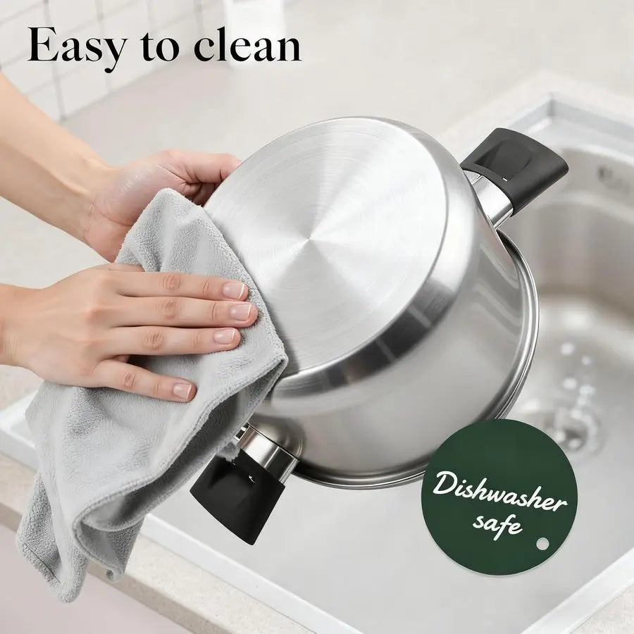 Steel Cookware Set, 14Piece Pots and Pans Set, Kitchen Cookware Set with StayCool Handle, NonToxic, Dishwasher Safe amp Compatib - Buy online at  Vibe In Cart.