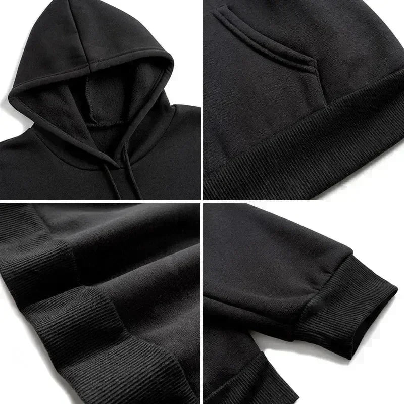 Men Hoodie Oversized Streetwear Black Pullover Hoodie Casual Loose Fit Sweatshirt - Buy online at  Vibe In Cart.