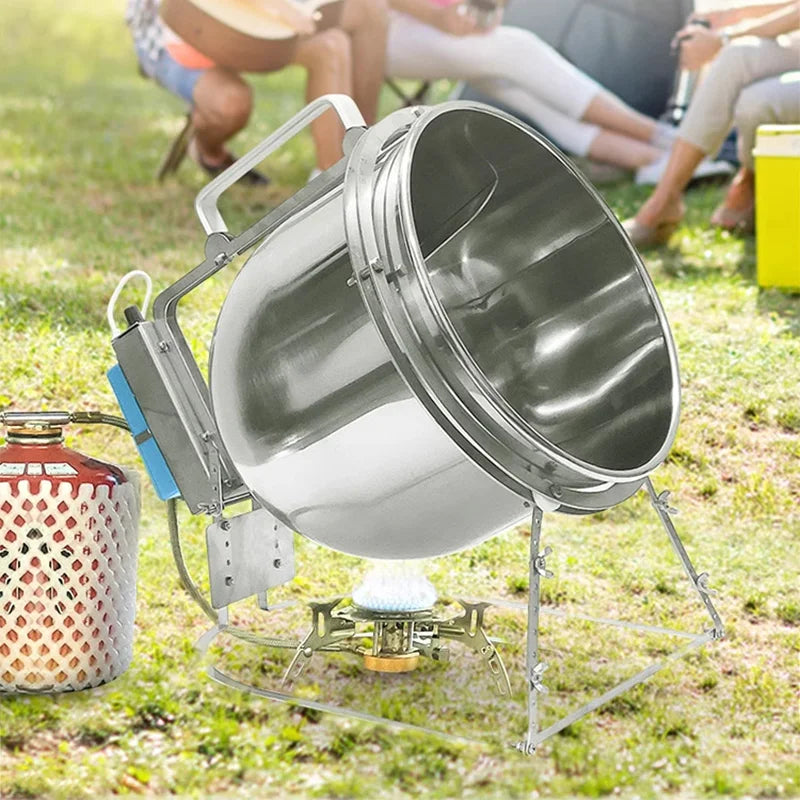 Stainless Steel Stir Fryer, Large Capacity Automatic Flipping and Cooking Machine, Home Outdoor Barbecue, Kitchen - Buy online at  Vibe In Cart.