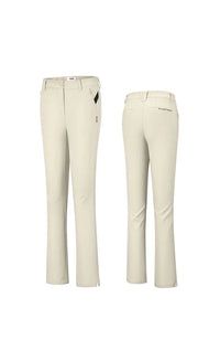 Women's Full Length Elastane Golf Pants with Zipper Fly