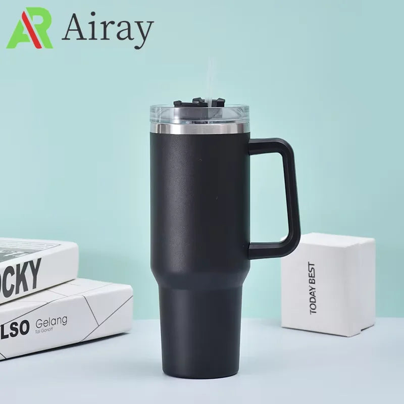 40oz Vacuum Insulated Stainless Steel Travel Tumbler with Handle