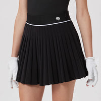 Spring Women High Waist Pleated Skirt Golf Tennis High-end Fashion New Sports Skort with Inner Shorts Ladies Golf Wear