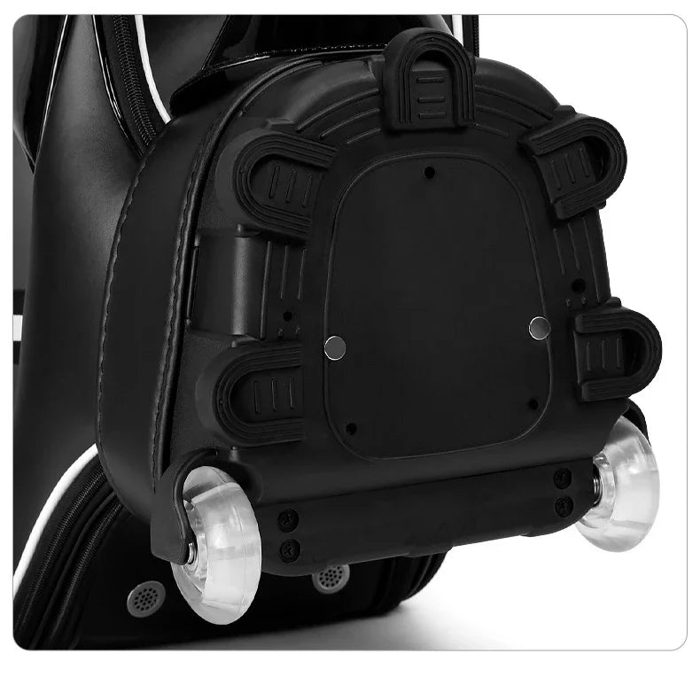 Waterproof PU Golf Ball Bag with Wheel and High Capacity