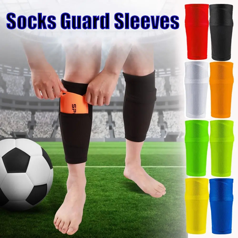 1Pair Soccer Shin Guard Football Crashproof Calf Protector Nylon Leg Sleeves Sock Shin Protector with Pocket Training Protection - Buy online at  Vibe In Cart.