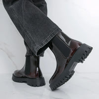 Men Chelsea Boots PU Thick Soled Round Toe Classic Comfortable Men High Top Boots - Buy online at  Vibe In Cart.