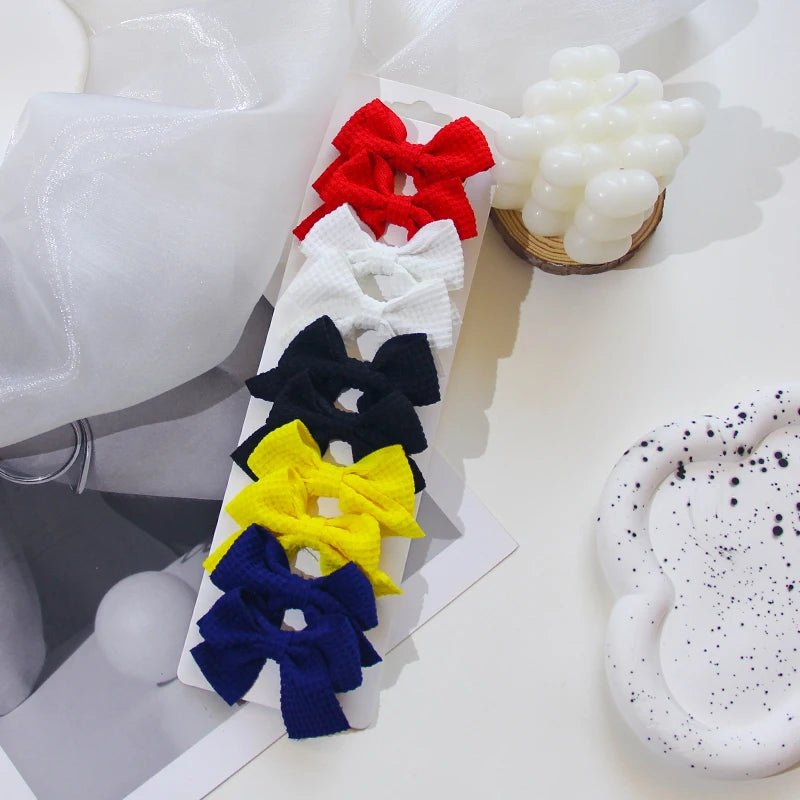 6/10Pcs/Set 2025 Fashion New Cute Ribbon Bowknot Hair Clips for Kids Handmade Baby Girls Hair Accessories - Buy online at  Vibe In Cart.
