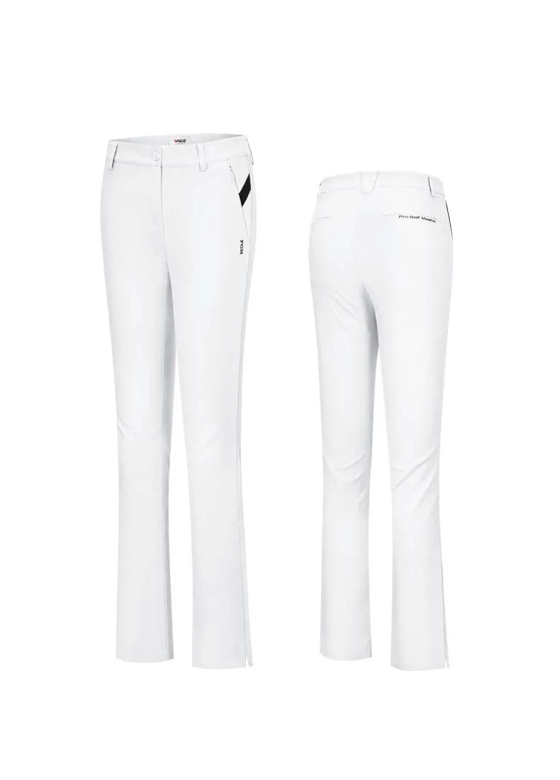 PGM KUZ128 Golf Pants Women's Slim-fitting Waterproof Long Pants with Zipper Pocket, Elastic, Nine-inch Length, Flare Pants - Buy online at  Vibe In Cart.