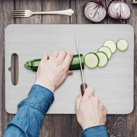 Titanium Cutting Boards for Kitchen Stainless Board 304 Steel Thickened Double Sided Food Grade Portable Fruit Meat Chopping - Buy online at  Vibe In Cart.