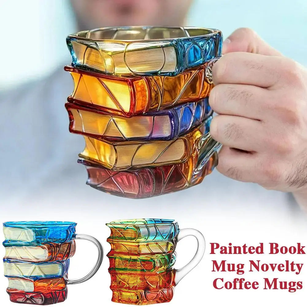 350ML Unique Book-Shaped Glass Mug Coffee & Tea Cup Creative Gift For Book Lovers Double Duty Drinkware & Decor - Buy online at  Vibe In Cart.