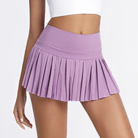 Summer Women Tennis Pleated Skirt With Inner Lining High Waist Double Layer Design Sport Sexy Fitness Yoga Dancing Shorts - Buy online at  Vibe In Cart.