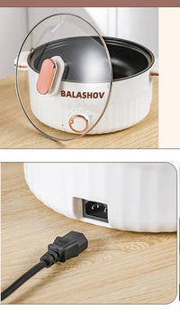 3L Portable Multifunctional Electric Rice Cooker with Non-Stick Double Layer Pan