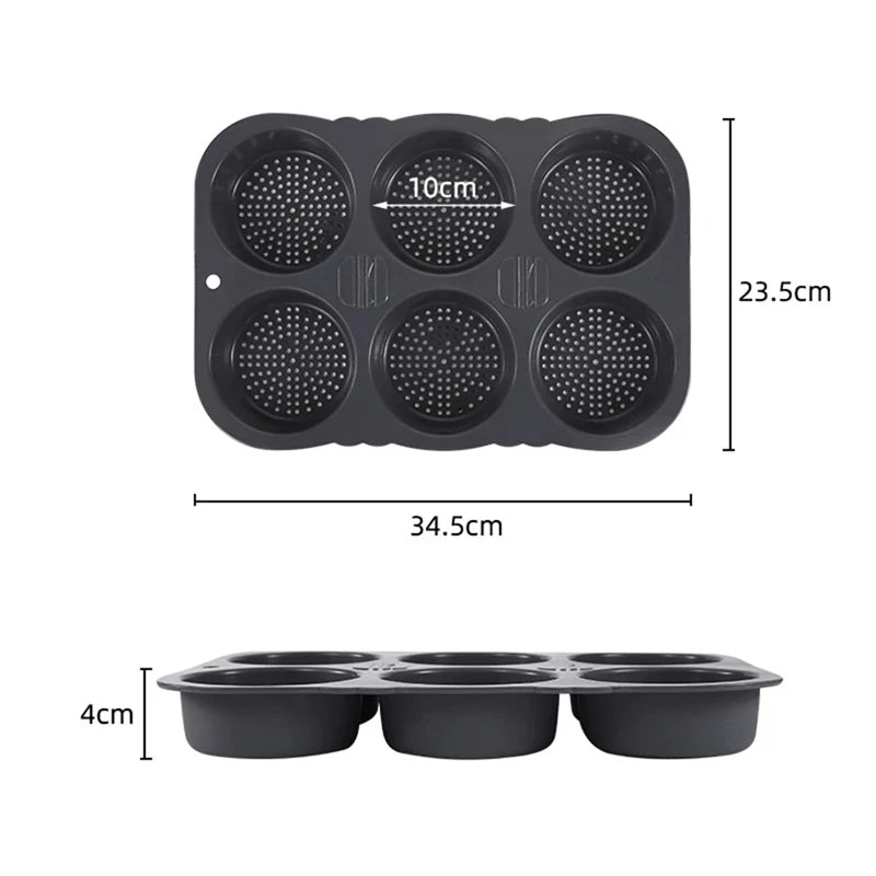 Hamburger Baking Mold Silicone mould Food Grade Bread Bun Baked Plate Non-Stick cake Pan Home Kitchen Bakeware BPA Free - Buy online at  Vibe In Cart.