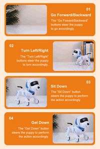 Interactive Remote Control Robot Dog with Programmable Stunts and Touch Features