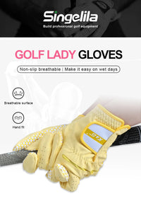 Golf Gloves Women Sport Gloves Silica Gel Non Slip Absorb Sweat Nanometer Golf Breathable Glove Palm Protection Wear Resistant - Buy online at  Vibe In Cart.