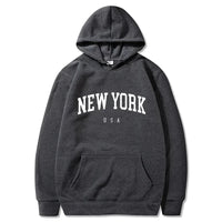 Men Women New York U.S.A City Hoodies Fashion Letter Printed Graphic Sweatshirts Loose Casual Harajuku Hooded Pullover Sportwear - Buy online at  Vibe In Cart.
