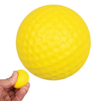 Soft PU Yellow Practice Golf Balls, 10 Pack for Indoor Training