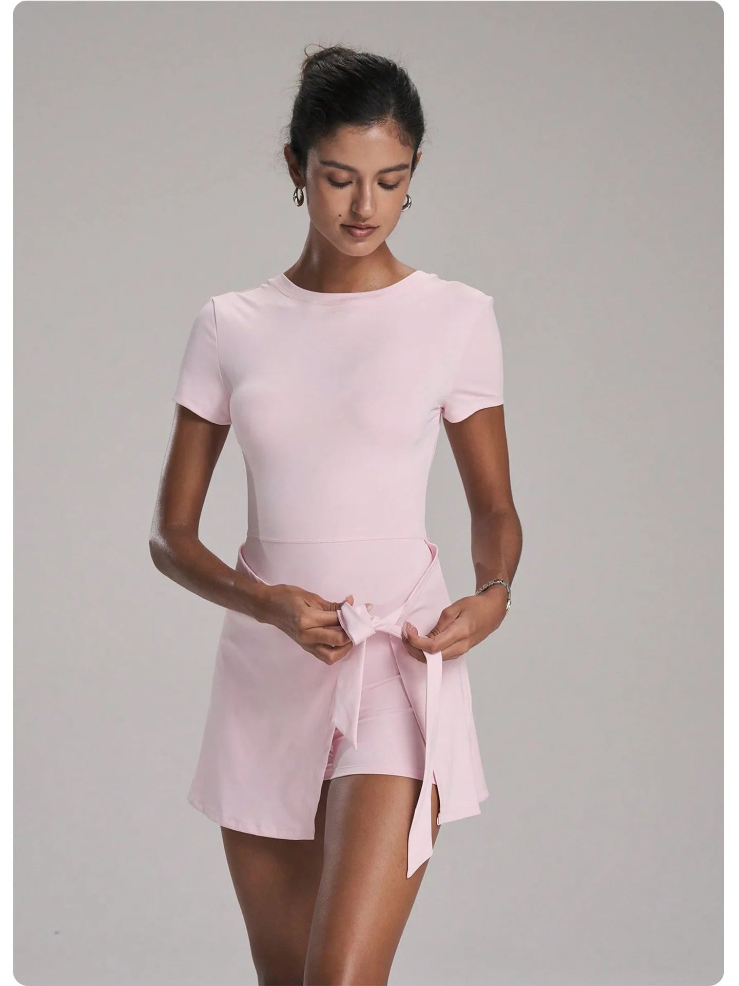 FUBEIKE New Fake Two-Piece Anti-Exposure Tight-Fitting Sports Dress Slimming Strap Casual Fitness Back Yoga Tennis Dress - Buy online at  Vibe In Cart.