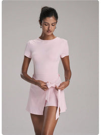 FUBEIKE New Fake Two-Piece Anti-Exposure Tight-Fitting Sports Dress Slimming Strap Casual Fitness Back Yoga Tennis Dress - Buy online at  Vibe In Cart.