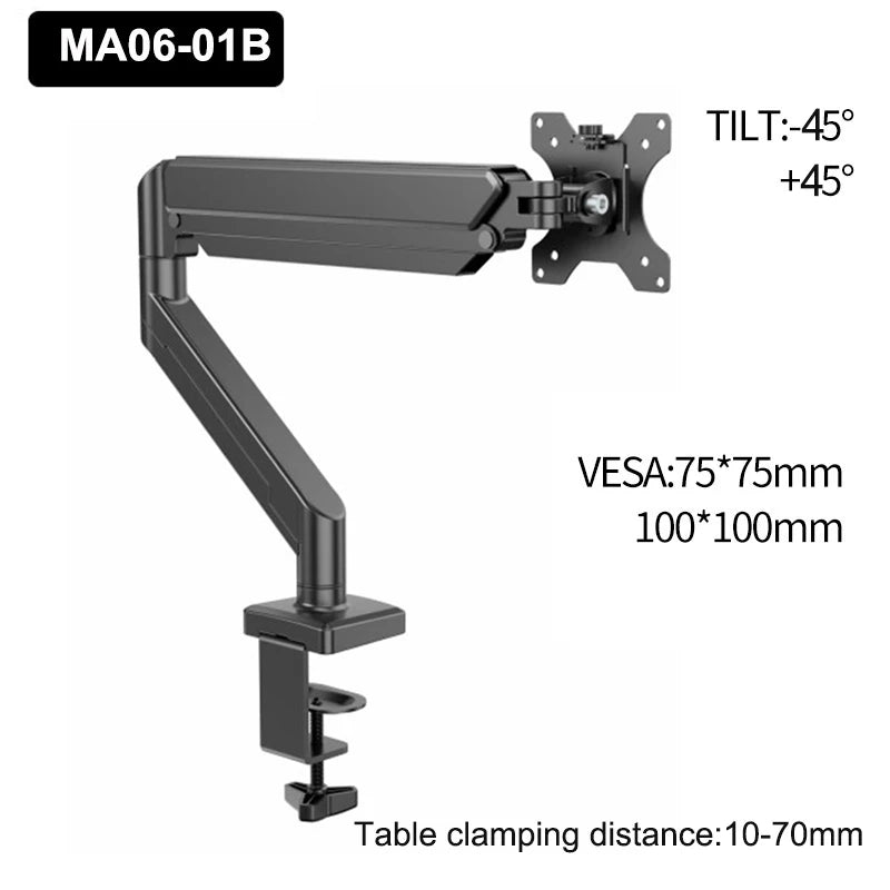 Height Adjustable Single Monitor Mount for 14-32 Inch Screens, Up to 19.8 lbs