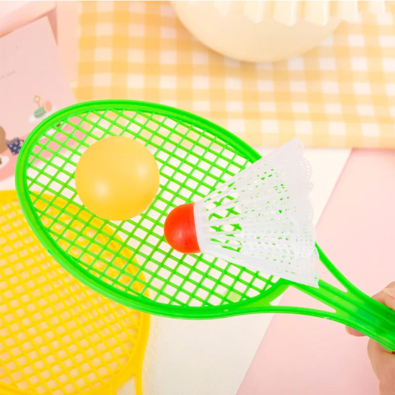 Children Mini Badminton Tennis Racket with Two Balls Plastic Parent-child Physical Exercise Baby Ball Games Summer Gifts TMZ - Buy online at  Vibe In Cart.