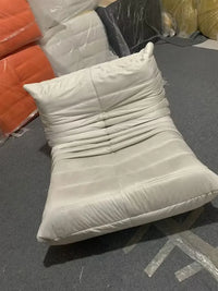 Modern Single Reclining Sofa in Cream for One Person