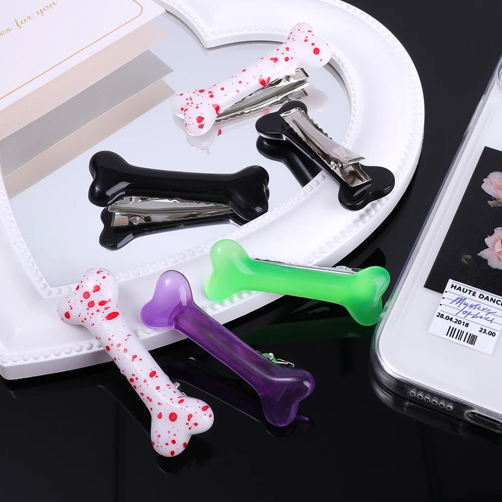 White Bone Hair Clip Cute Cartoon Bobby Pin Girl Fashion Dog Bones Decoration Small Hairpins Barrettes Y2K Accessories Wholesale - Buy online at  Vibe In Cart.