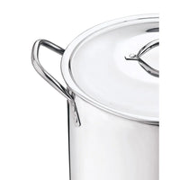 12 Quart Stainless Steel Stock Pot with Metal Lid Stay Cool Handles Heavy Duty Cookware Soup Stew Boiling Ideal Kitchens - Buy online at  Vibe In Cart.