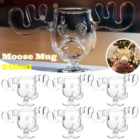 1/2/3PCS Christmas Elk Glass Cup 8Oz Milk Moose Mug Christmas Reindeer Head Beer Water Cup Xmas Holiday Party Drinkware Gifts - Buy online at  Vibe In Cart.