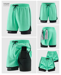 Men Running Shorts Gym Sports 2 in 1 Quick Dry Workout Training Gym Fitness Jogging Short Sweatpants Summer Hot Men Sportswear - Buy online at  Vibe In Cart.