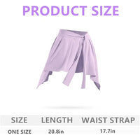 Women Solid Color Yoga Tennis Up Skirt Athletic Workout Running Tie Up Wrap Skirts Hip Covering Asymmetrical Scarf - Buy online at  Vibe In Cart.