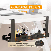 Telescopic Under Desk Metal Cable Management Tray for Home Office