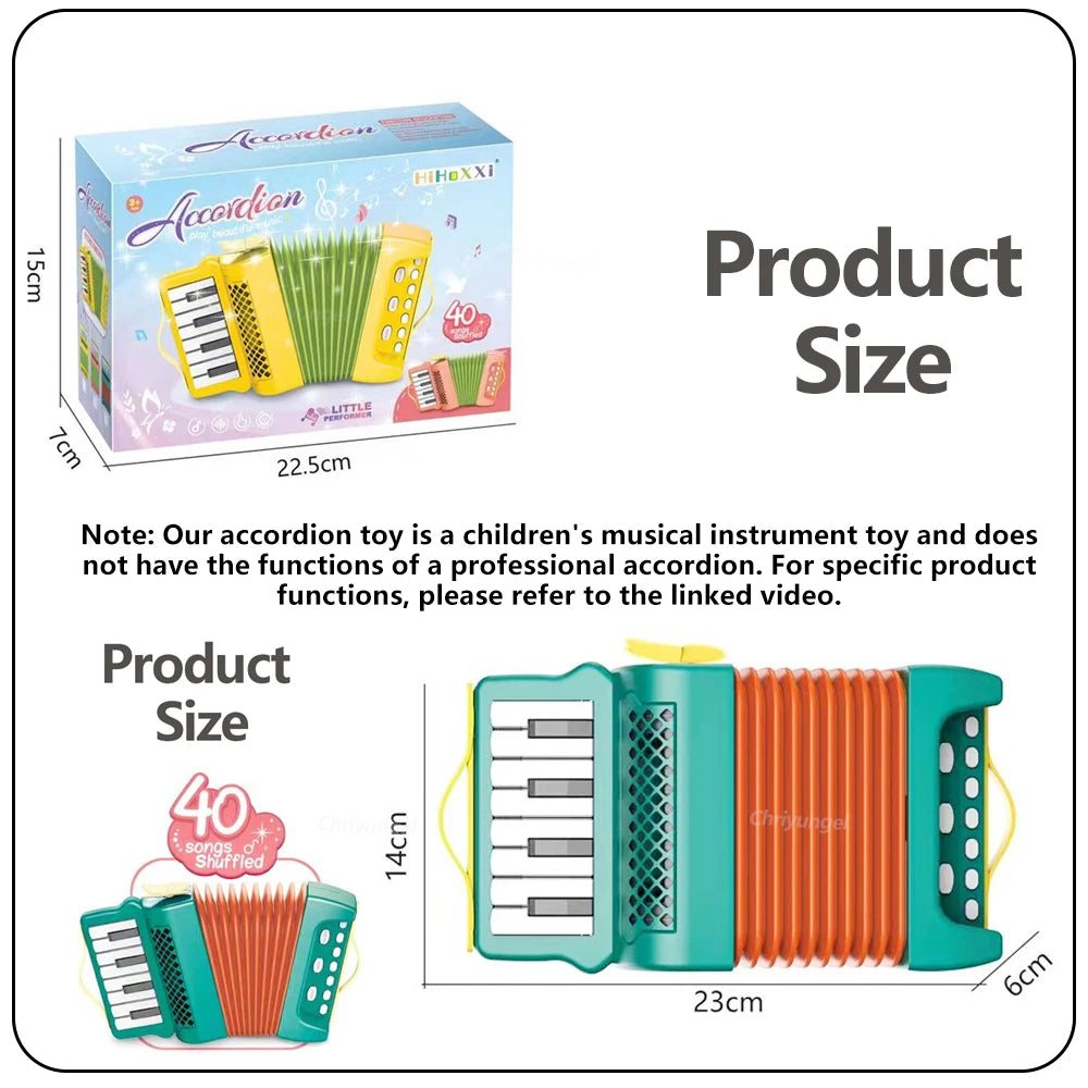 Accordion Toy for Toddlers Musical Instrument Educational Toys Children's Music Interest Development Gifts for Kids Boys Girls - Buy online at  Vibe In Cart.