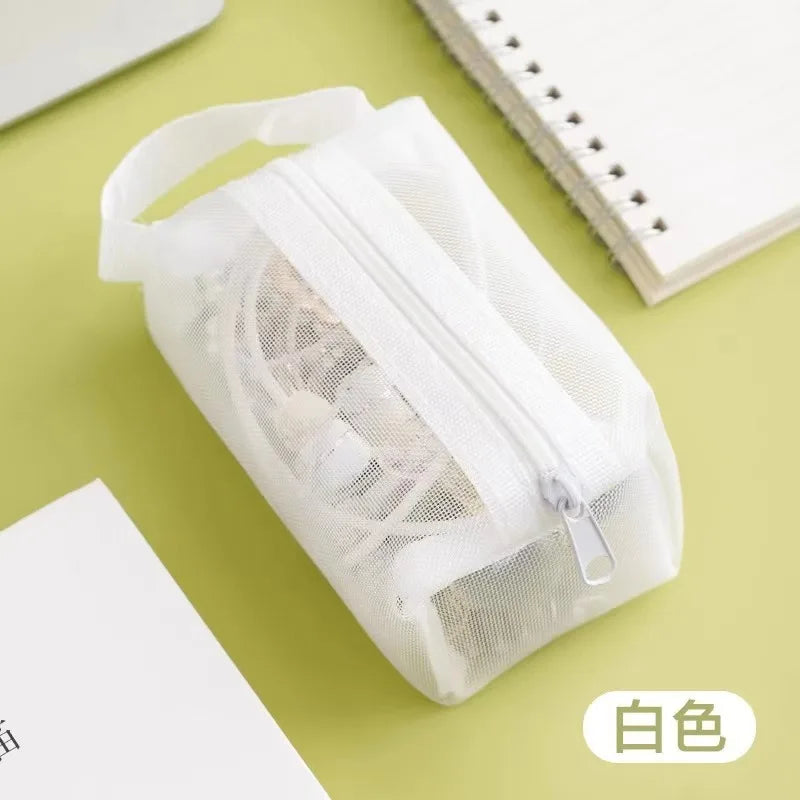 Black Transparent Portable Cable Organizer Bag for Travel Accessories