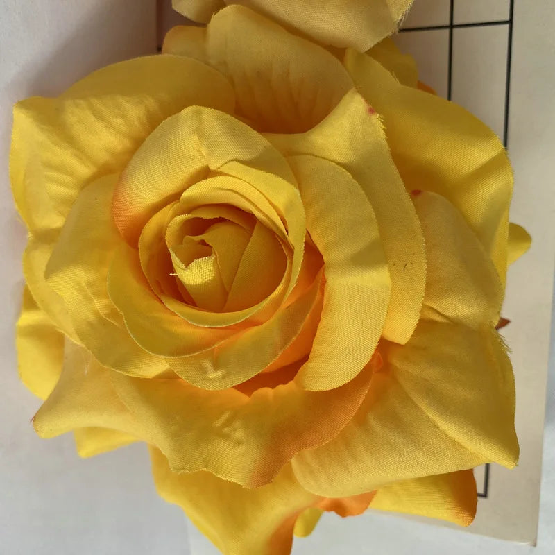 11cm Cotton Artificial Rose Flower Head Decoration