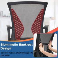 Office Chair Mesh Chair Ergonomic Computer Desk Chair Mid Back Swivel Lumbar Support with Armrest - Buy online at  Vibe In Cart.