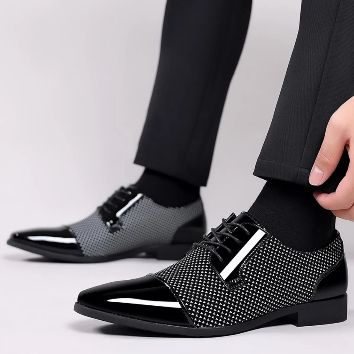 Men's Dress Shoes Classic Lace-up Formal Oxfords Modern Tuxedo Business Casual Scale Pattern Comfort Formal Shoes for Men - Buy online at  Vibe In Cart.
