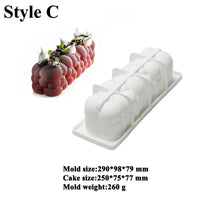 Food Grade Kitchen Bakeware Christmas Long Strip Mousse Cake Moulds Silicone Cake Molds French Mousse Mould Party Pastry Tray - Buy online at  Vibe In Cart.