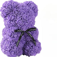 Artificial Eternal Rose with Teddy Bear Gift Item