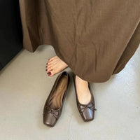 Bowtie Flat Shoes Women Ballerinas Square Toe Slip on Ballet Flats Lazy Loafers Moccasins Ladies Casual Comfort Shoes 2024 - Buy online at  Vibe In Cart.