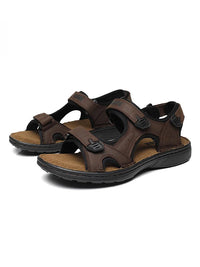 First-Layer Cowhide Men's Sports Sandals, Open-Toe Outdoor Non-Slip Sandals, Casual Men's Shoes, Outdoor Fashion Beach Shoes, Li - Buy online at  Vibe In Cart.