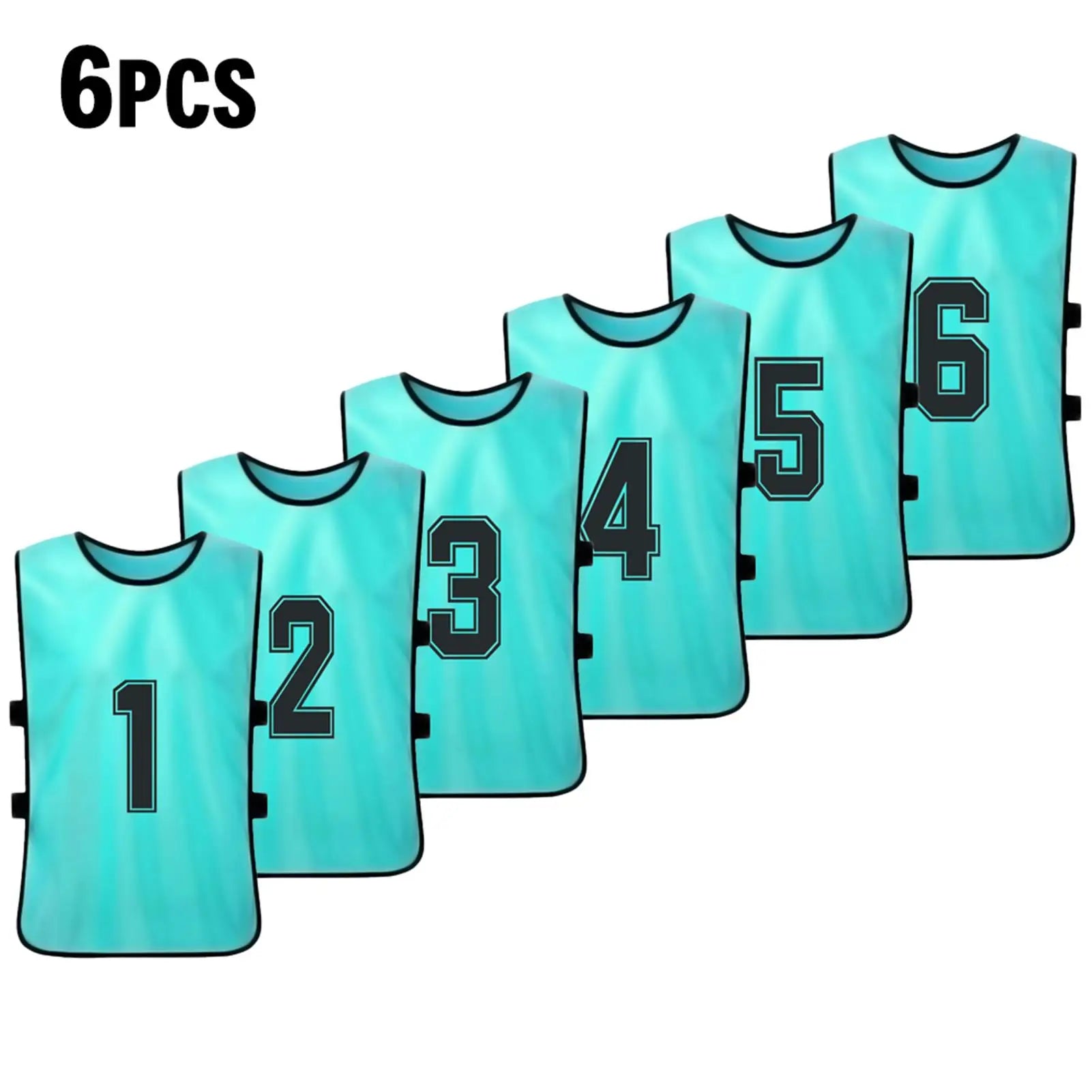 Numbered Soccer Pinnies for Adults and Youth, 6 or 2 Pack