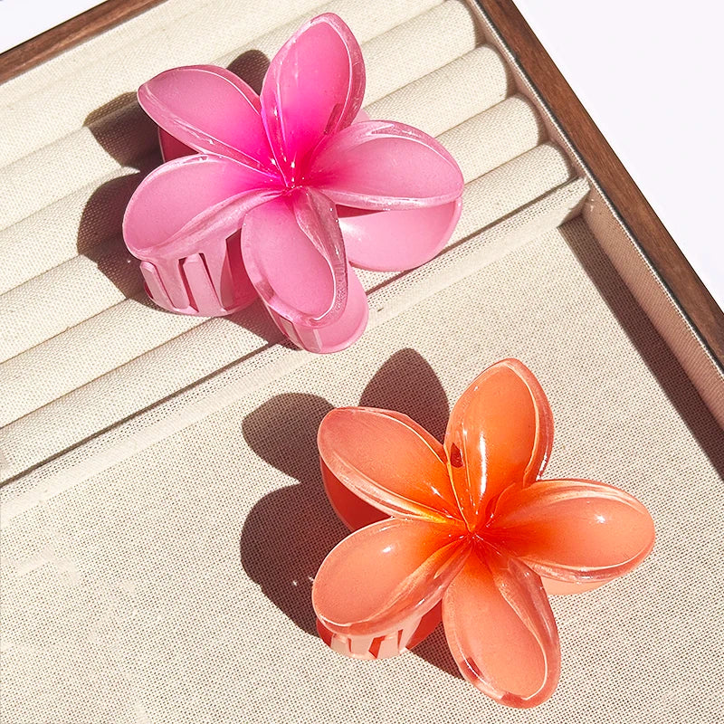 1/2/3 Pcs Hawaiian Gradient Flower Hair Claw Clip Women Fashion Large Hair Clip Girls Hairpin Barrettes Bohemia Hair Accessories - Buy online at  Vibe In Cart.