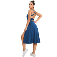 Women Tennis Dress  One Piece Gym Sports Fitness Yoga Casual Skirt Outdoor Golf Suit Badminton Dress Women Sportswear