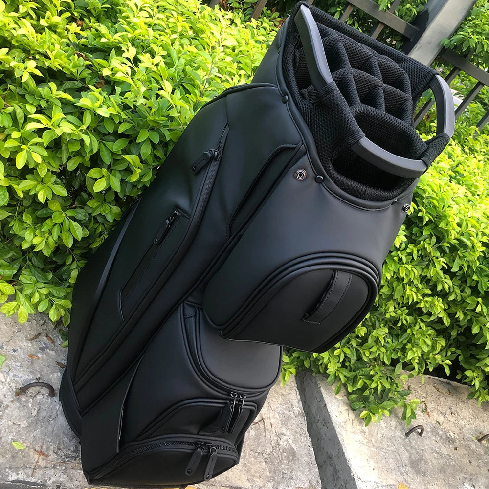 ASL GOLF OEM Brand Custom logo Black Tour Staff Golf Bags Pu Leather Waterproof Golf Bag for  with 14 - Buy online at  Vibe In Cart.